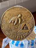 1 - 10 Year Seaturtle AA Medallion One Day At A Time Serenity Prayer Sea Turtle Sobriety Chip