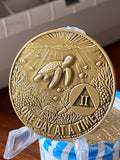 1 - 10 Year Seaturtle AA Medallion One Day At A Time Serenity Prayer Sea Turtle Sobriety Chip
