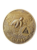 1 - 10 Year Seaturtle AA Medallion One Day At A Time Serenity Prayer Sea Turtle Sobriety Chip
