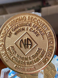 19 Year NA Clean Time Chip Official Narcotics Anonymous Bronze Medallion