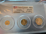 2017 GOLD US AMERICAN EAGLE $5, $10,$25 MOY SIGNED 3 COIN SET PCGS MINT STATE 70
