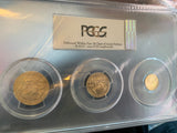 2017 GOLD US AMERICAN EAGLE $5, $10,$25 MOY SIGNED 3 COIN SET PCGS MINT STATE 70