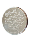 10 Year AA Medallion 1 oz Fine Silver Sobriety Chip Serenity Prayer Back .999 Pure