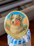 Australian Shepherd Gray Brown Color One Day At A Time Medallion Serenity Prayer Dog Chip