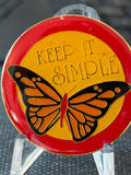 Keep It Simple Recovery Coin – Butterfly AA Serenity Prayer Sobriety Medallion