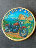 Cruiser Motorcycle Black Hills One Day AT A Time Serenity Prayer Medallion Coin