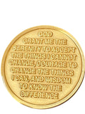 Red Jeep On Beach Palm Tree Duck One Day AT A Time Serenity Prayer Medallion Coin