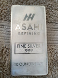 Asahi Refining 10 oz Silver Bar – .999 Fine Silver Bullion