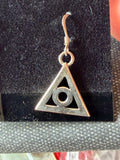 Sterling Silver AA Triangle Symbol Earrings | Alcoholics Anonymous Recovery Jewelry | Handmade Sobriety Earrings