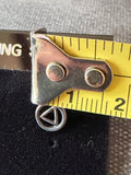 Vintage Sterling Silver AA Circle & Triangle Stud Earrings | Alcoholics Anonymous Recovery Jewelry | .925 Post Earrings