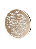 4 Year AA Medallion .999 Fine Silver .5 oz Sobriety Chip Serenity Prayer Back Elegant Design