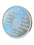9 Year AA Medallion Silver Plated Sobriety Chip