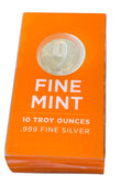 10 oz Silver Bar 9 Fine Mint APMEX .999 Fine Silver