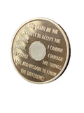 24 Hours AA Medallion 22k Gold Plated Sobriety Chip