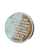 30 Year AA Medallion .999 Fine Silver 1 oz Sobriety Chip Serenity Prayer Back Elegant Design