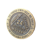 24 Hours AA Medallion We Have A Daily Reprieve Sobriety Chip