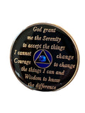 5 Year AA Medallion Blue Tri-plate Transition Crystal Sobriety w