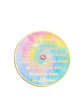 1 - 20 Year AA Medallion Psychic-Delic Rainbow Tie-Dye Patchwork Crystal Sobriety Chip