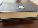 AA Big Book Cover Leather Feel Vinyl Medallion Holder Serenity Prayer Blue Color