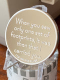 Footprints In The Sand 1oz Silver It Was Then That I Carried You .999 Fine Silver Medallion Chip Pocket Token