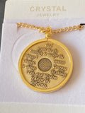 1 Year AA Medallion Gold Plated Necklace Holder