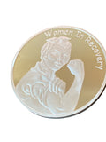 Women In Recovery Medallion .5 Oz Fine Silver Rosie Riveter Serenity Prayer Sobriety Chip