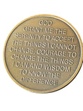 1 - 10 Year Time Spiral Universe One Day At A Time Serenity Prayer Medallion