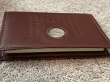 AA Twelve And Twelve Book Cover Vinyl Leather Feel Medallion Holder Serenity Prayer Burgundy Color