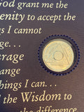 AA Big Book Cover Leather Feel Vinyl Medallion Holder Serenity Prayer Purple Color