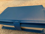 AA Big Book & 12 x 12 Double Cover Leather Feel Vinyl Medallion Holder Serenity Prayer Blue Color