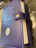 AA Big Book & 12 x 12 Double Cover Leather Feel Vinyl Medallion Holder Serenity Prayer Purple Color