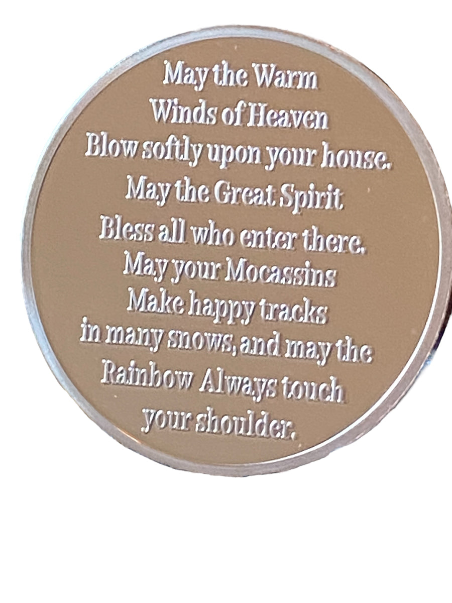 Sobriety Chip Native American Recovery - Dreamcatcher Medallion With  Cherokee Blessing Prayer Native American Dreamcatcher Coin, image size:900x1200