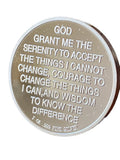 5 Year AA Medallion .999 Fine Silver 1 oz Sobriety Chip Serenity Prayer Back