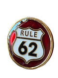 RULE 62 AA Medallion Metallic Red Don't Take Yourself Too Damn Serious Sobriety Chip