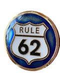 RULE 62 AA Medallion Distressed Blue Don't Take Yourself Too Damn Serious Sobriety Chip