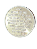 10 Year AA Medallion 1 oz Fine Silver Sobriety Chip Serenity Prayer Back .999 Pure