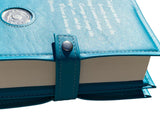 AA Big Book & 12 x 12 Double Cover Leather Feel Vinyl Medallion Holder Serenity Prayer Teal Color