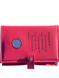 AA Big Book & 12 x 12 Double Cover Leather Feel Vinyl Medallion Holder Serenity Prayer Pink Color