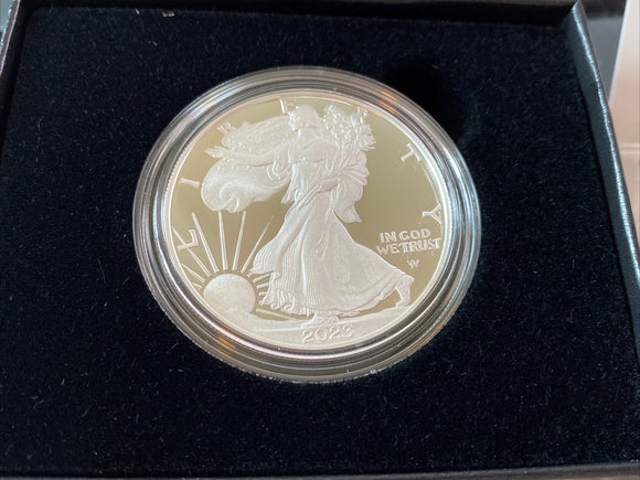 American Eagle 2023 One Ounce Silver Proof Coin San Francisco S 1oz Fine Silver Box COA