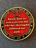 Back of AA Founders medallion Rarely have we seen a person fail