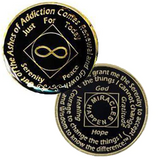 NA Infinity Black Tri-Plate Clean Time Chip Eternity Medallion