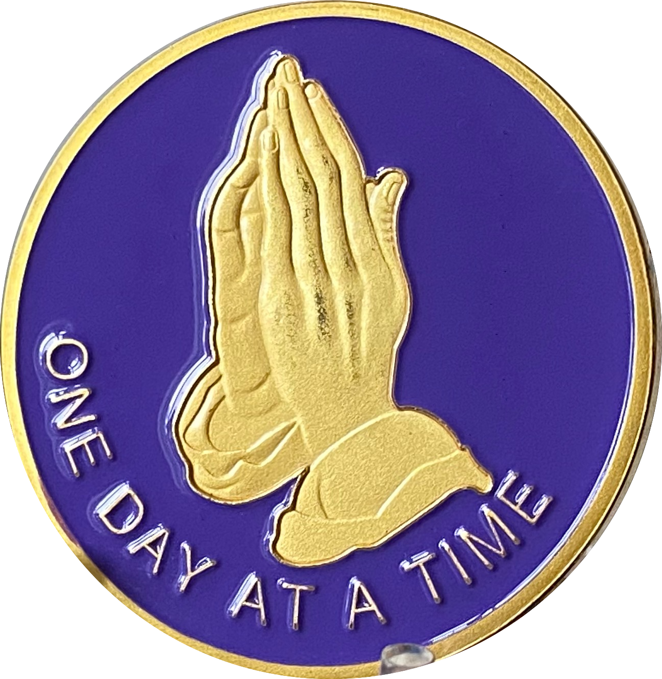 Gold praying hands medallion online