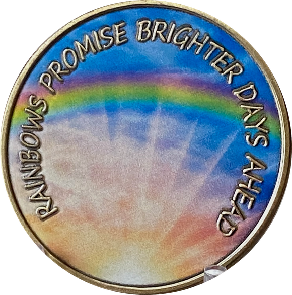 Rainbows Promise Brighter Days Ahead Peace Within The Storm Medallion