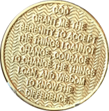 2 Year Reflex Bronze AA Medallion Antique Or Clean Finish Sobriety Chip