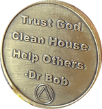 4 Year AA Medallion Trust God Clean House Help Others Doctor Bob Chip