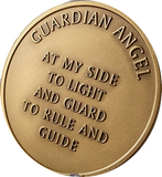 Large Guardian Angel AA Medallion Sobriety Chip 39mm Challenge Coin Size