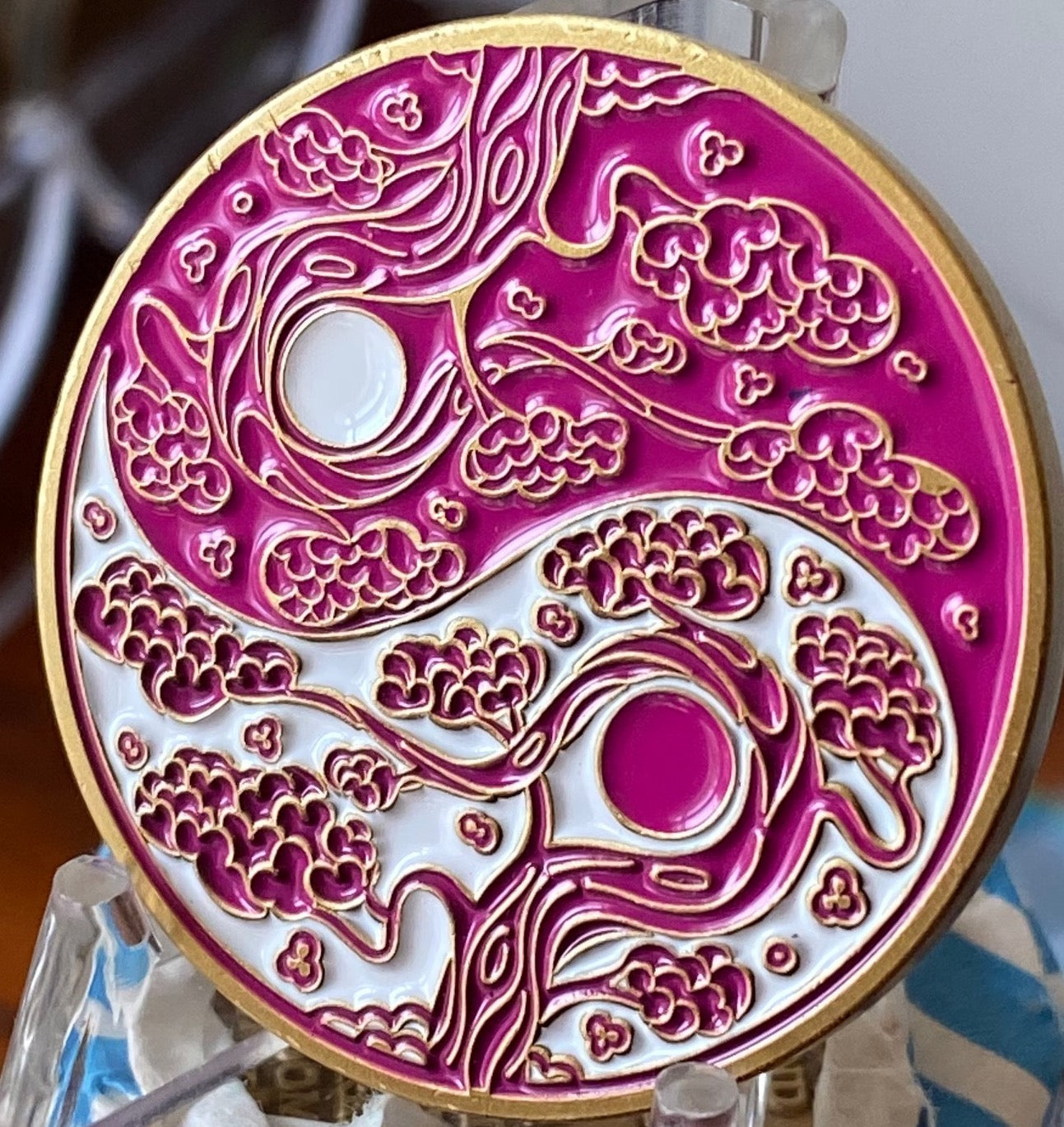 Sakura Tree Cherry Blossom Ying Yang Pink White Serenity Prayer