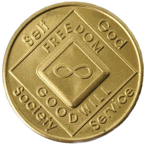 NA Eternity Infinity Symbol Bronze Clean Time Chip Official Narcotics Anonymous Coin