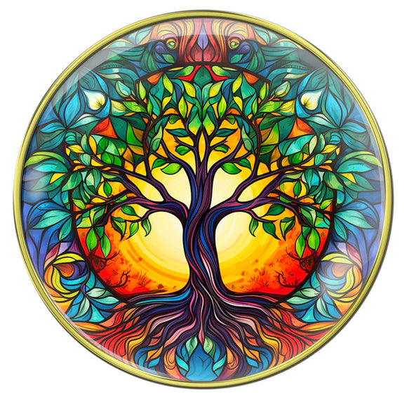 Tree Of Life Tri-Plate Medallion Growing Along Spiritual Lines Year 1 - 10