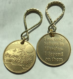 Expect Miracles Bronze Keychain Medallion - RecoveryChip